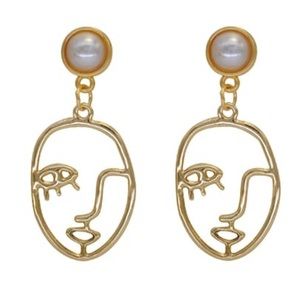 Hollow Face Earrings